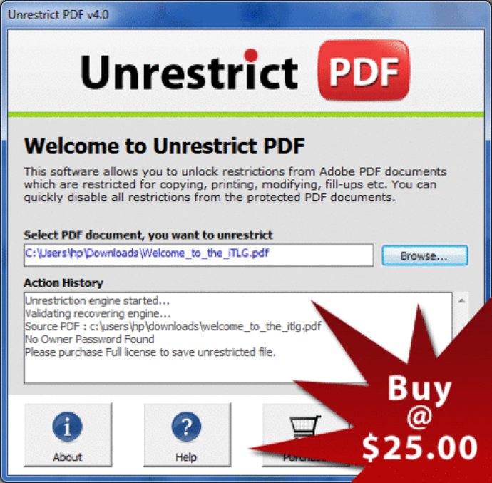 Unrestrict PDF