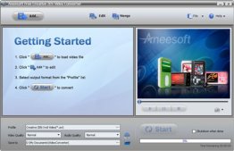 Aneesoft Free Creative ZEN Video Converter