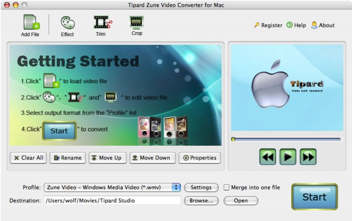 Tipard Zune Video Converter for Mac