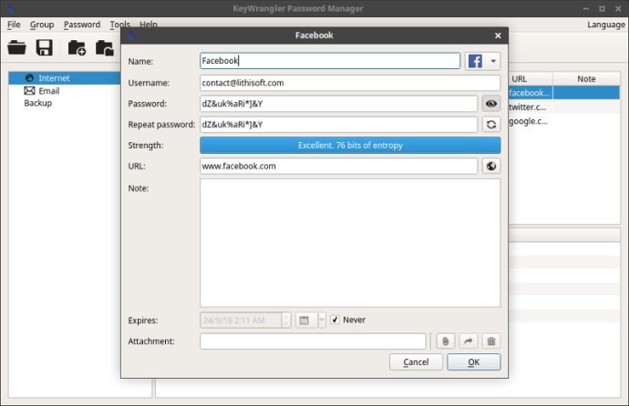 KeyWrangler Password Manager for Linux