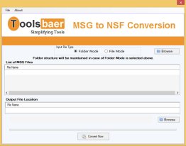 ToolsBaer MSG to NSF Conversion