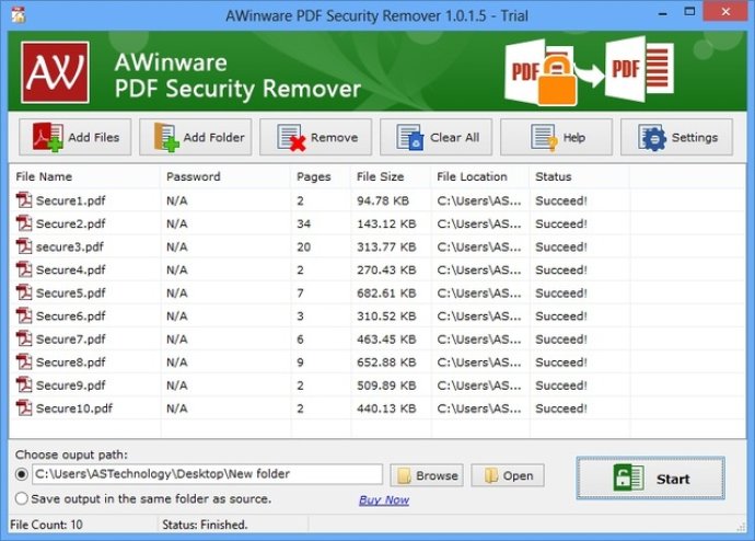 AWinware Pdf Security Decrypt Tool
