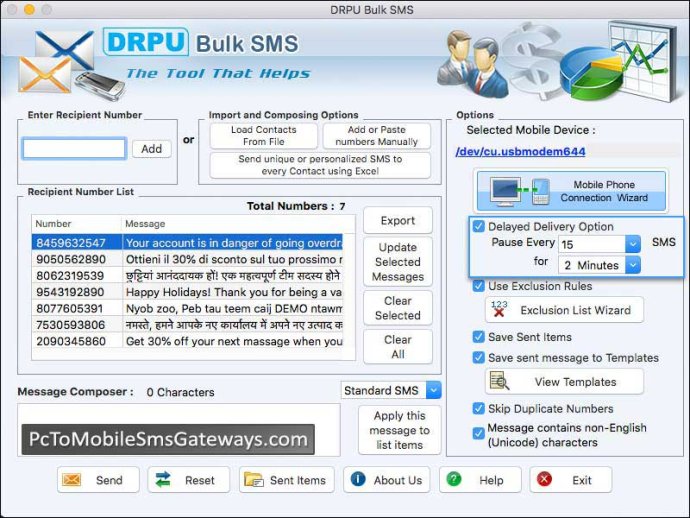 Mac GSM SMS Gateway Software