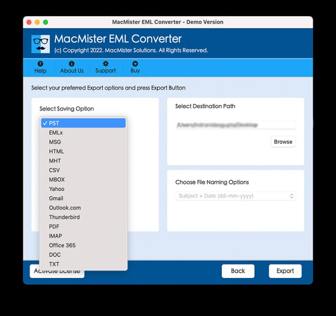 Open EML files in Gmail MacBook