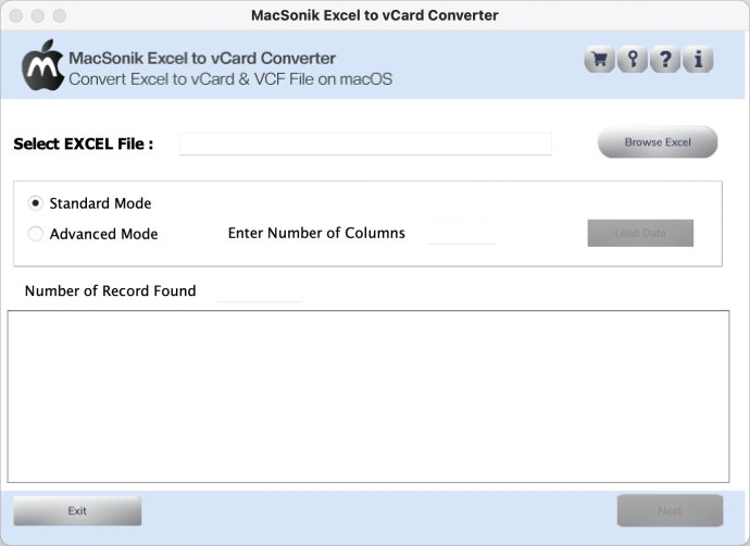 MacSonik Excel to vCard Converter