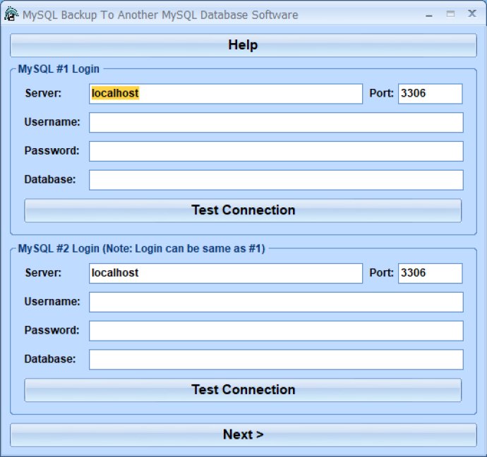 MySQL Backup To Another MySQL Database Software