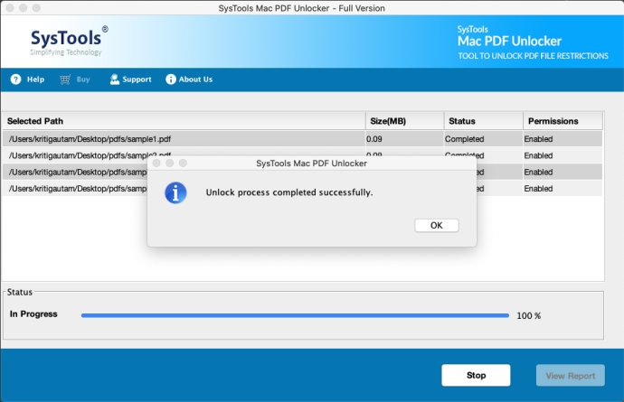 SysTools Mac PDF Unlocker