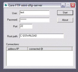 Core FTP Mini SFTP Server