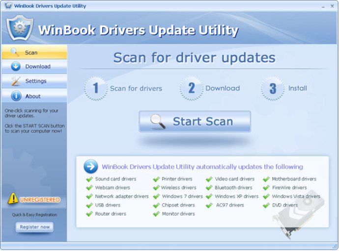 WinBook Drivers Update Utility For Windows 7 64 bit