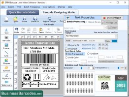 Integrated Barcode Maker Software