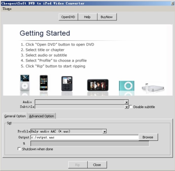 CheapestSoft DVD to iPod Video Converter