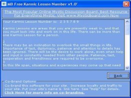 MB Karmic Lesson Number