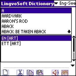 LingvoSoft Talking Dictionary English <-> Swedish for Palm OS