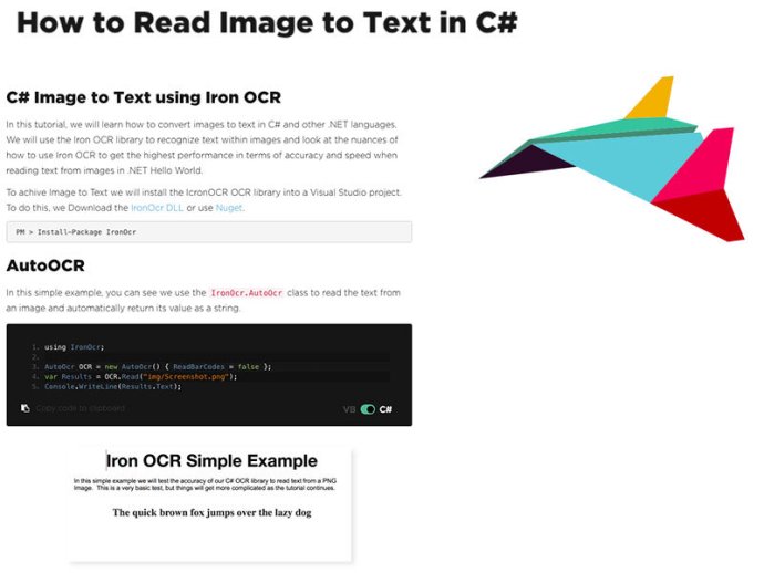 How to Read Text from an Image in C#