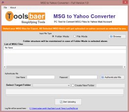 ToolsBaer MSG to Yahoo Importer