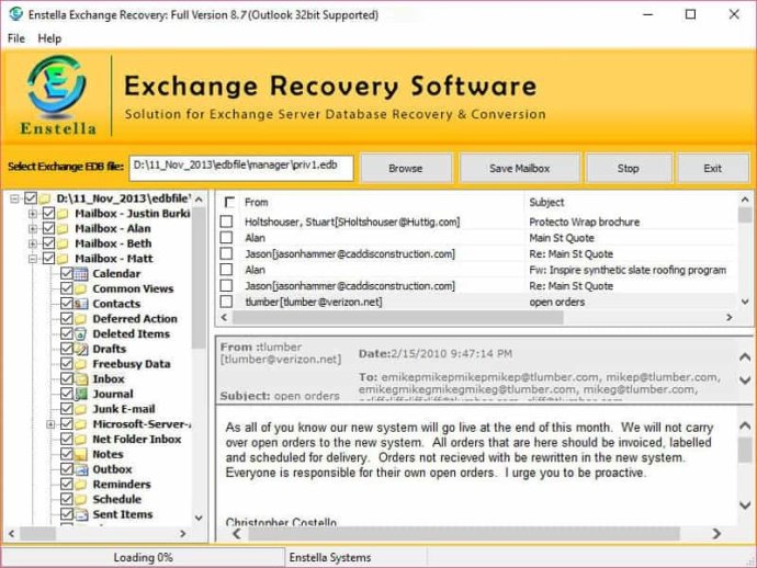 Exchange Mailbox Recovery Tool