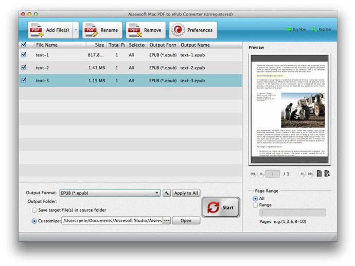 Aiseesoft Mac PDF to ePub Converter