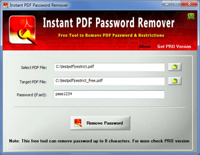 Instant PDF Password Remover