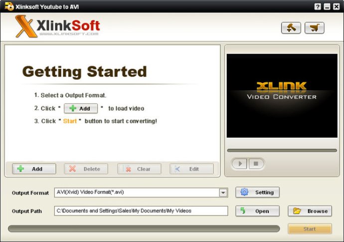 Xlinksoft YouTube to AVI Converter