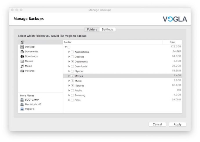 VOGLA BACKUP