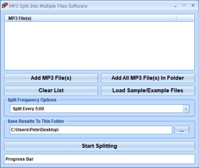 MP3 Split Into Multiple Files Software