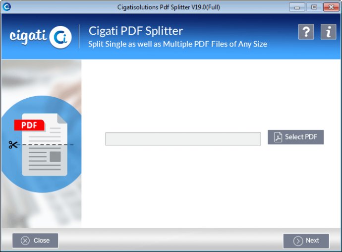 Cigati PDF File Splitter