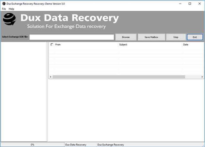 Dux EDB to PST converter tool