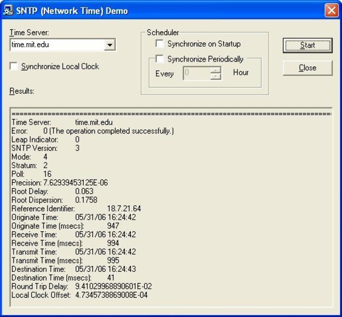 SNTP ActiveX Control
