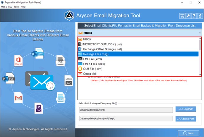 Aryson Email Migration Tool