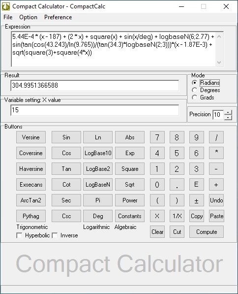Compact calculator - CompactCalc Compact calculator - CompactCalc