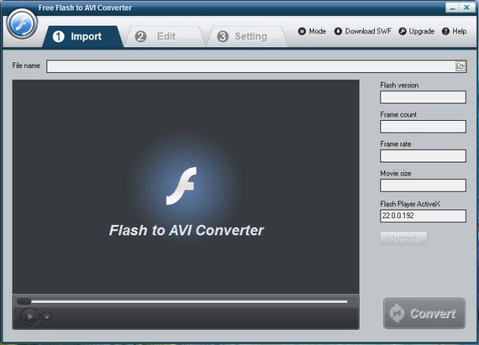 Free Flash to AVI Converter