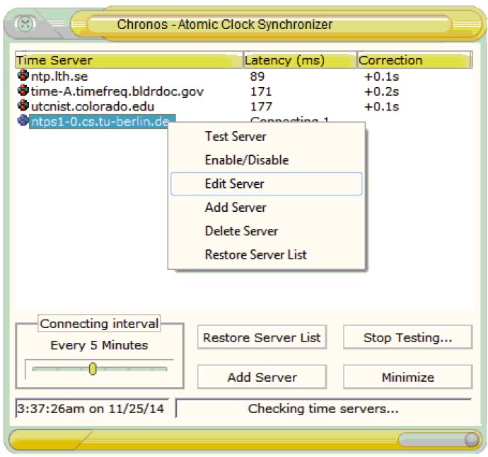 Chronos Atomic Clock Synchronizer