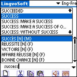 LingvoSoft Talking Dictionary English <-> French for Palm OS