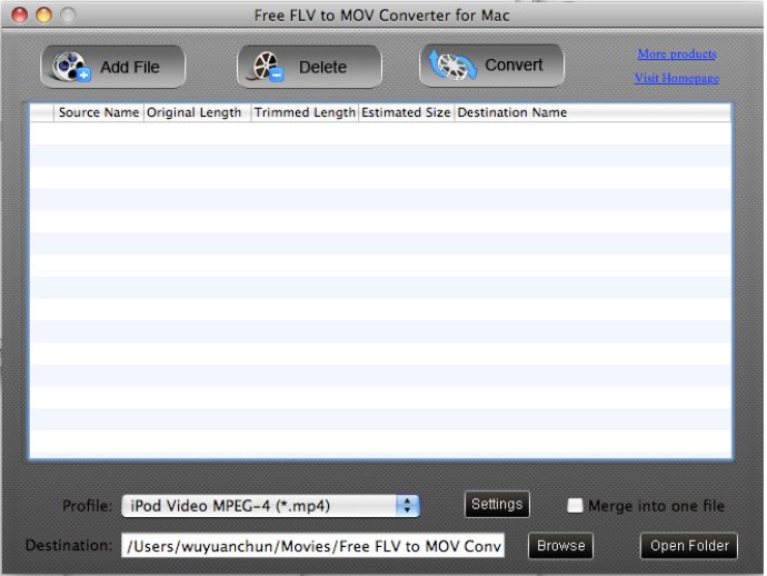 Free FLV to MOV Converter for Mac