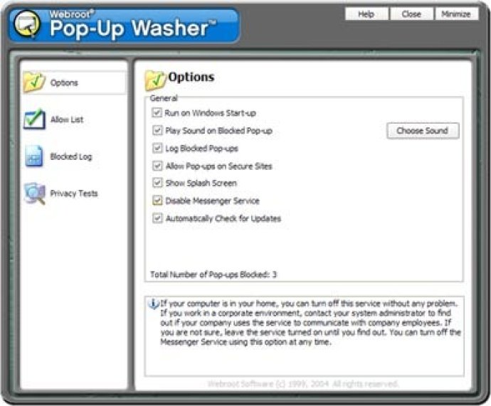 Webroot Pop-Up Washer
