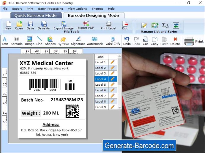 Healthcare Industry Barcode Label Maker Healthcare Industry Barcode Label Maker