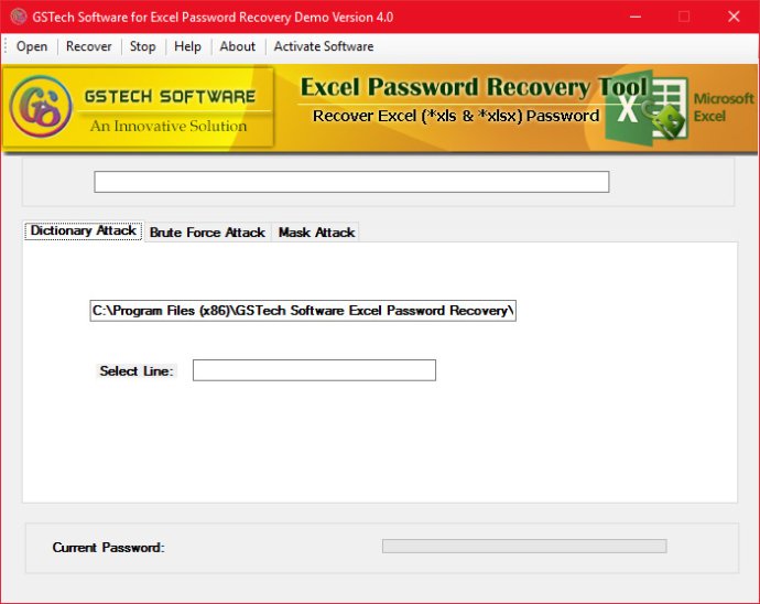 XLSX File Password Recovery Software