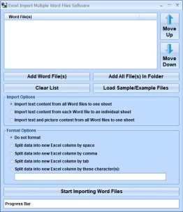 Excel Import Multiple Word Files Software