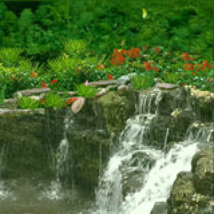 3D Garden Waterfalls