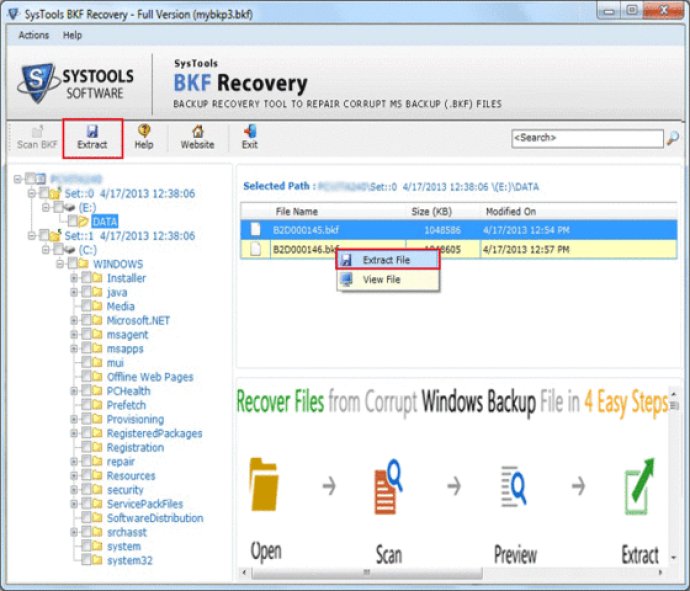 MS Backup Recovery