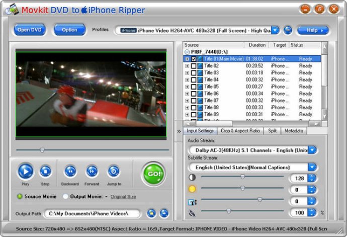 Movkit DVD to iPhone Ripper