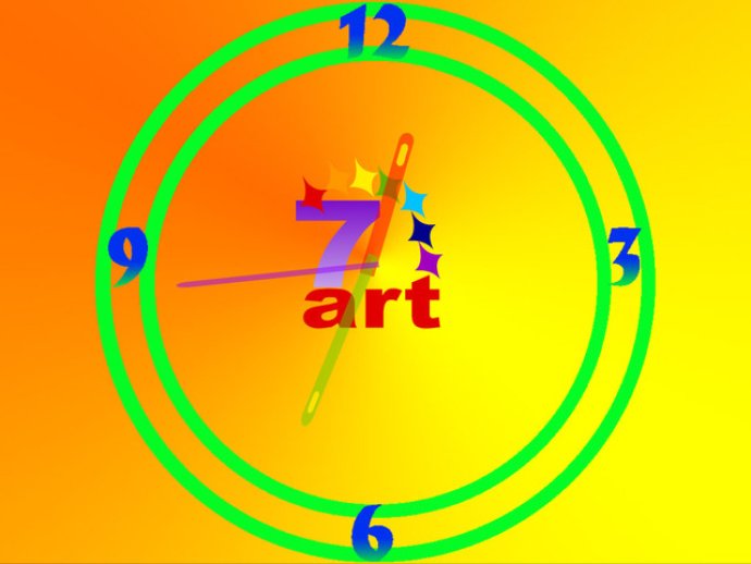 7art Orange Clock ScreenSaver