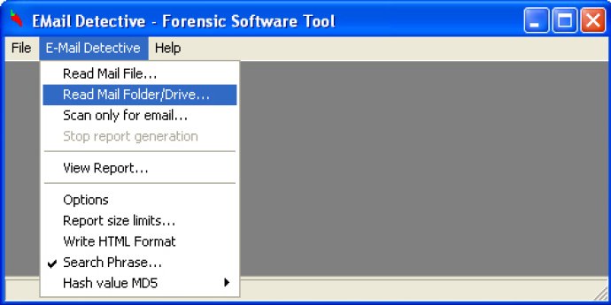 EMail Detective Forensic Software Tool