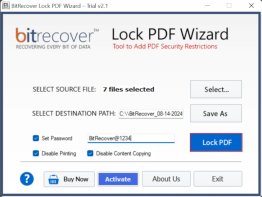 BitRecover Lock PDF Wizard