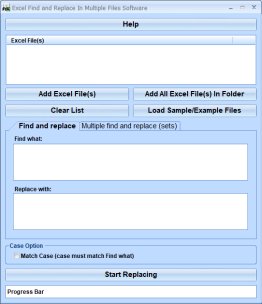 Excel Find and Replace In Multiple Files Software