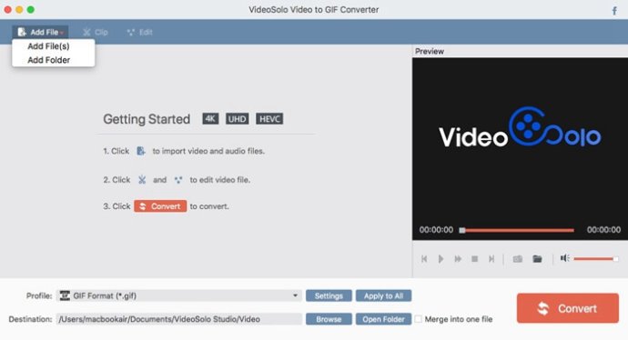 VideoSolo Video to GIF Converter (Mac)