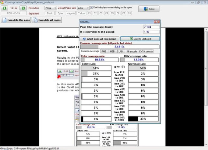 APFill - Ink Coverage Calculator