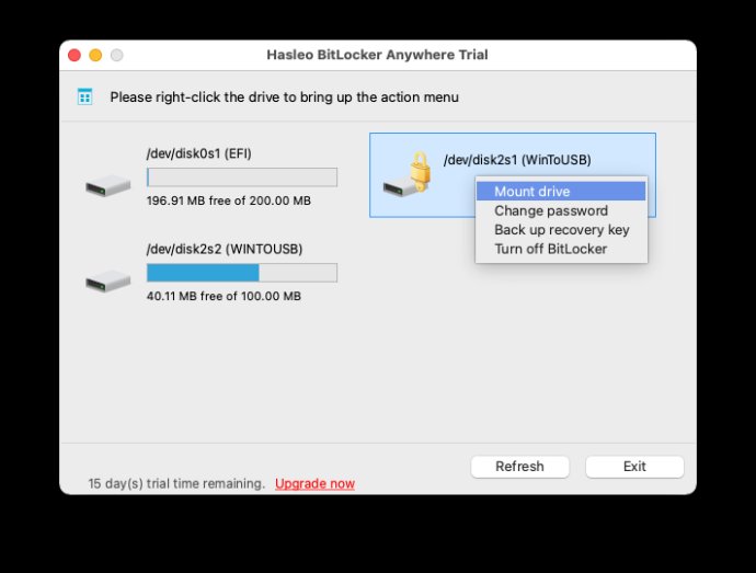 Hasleo BitLocker Anywhere For Mac Trail