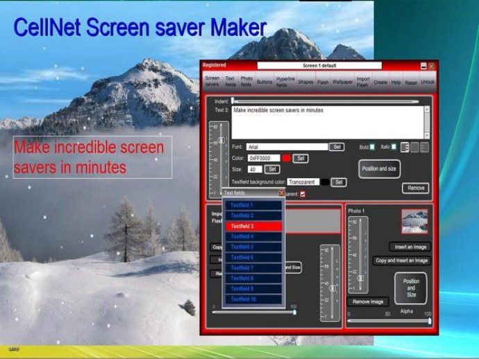 CellNet- Screen saver Maker