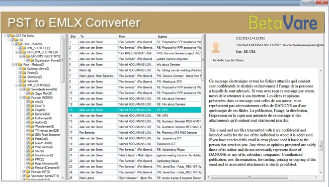Betavare PST TO EMLX Converter